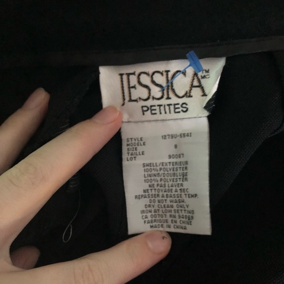 Black Jessica high waisted polyester pants - Picture 3 of 3